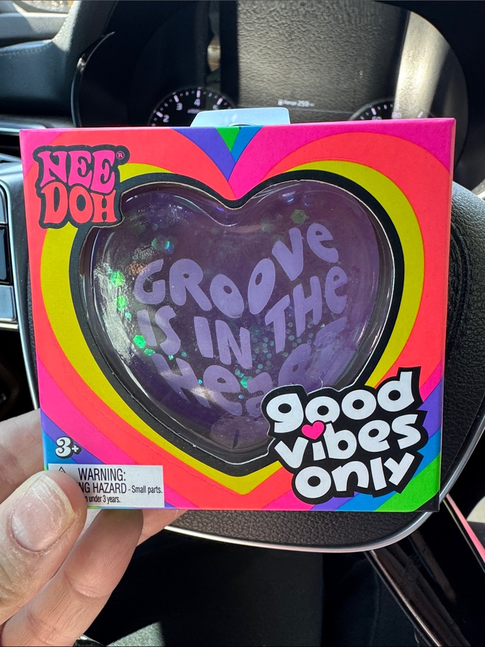 Nee Doh Purple Heart Good Vibes Only Sensory Toy
